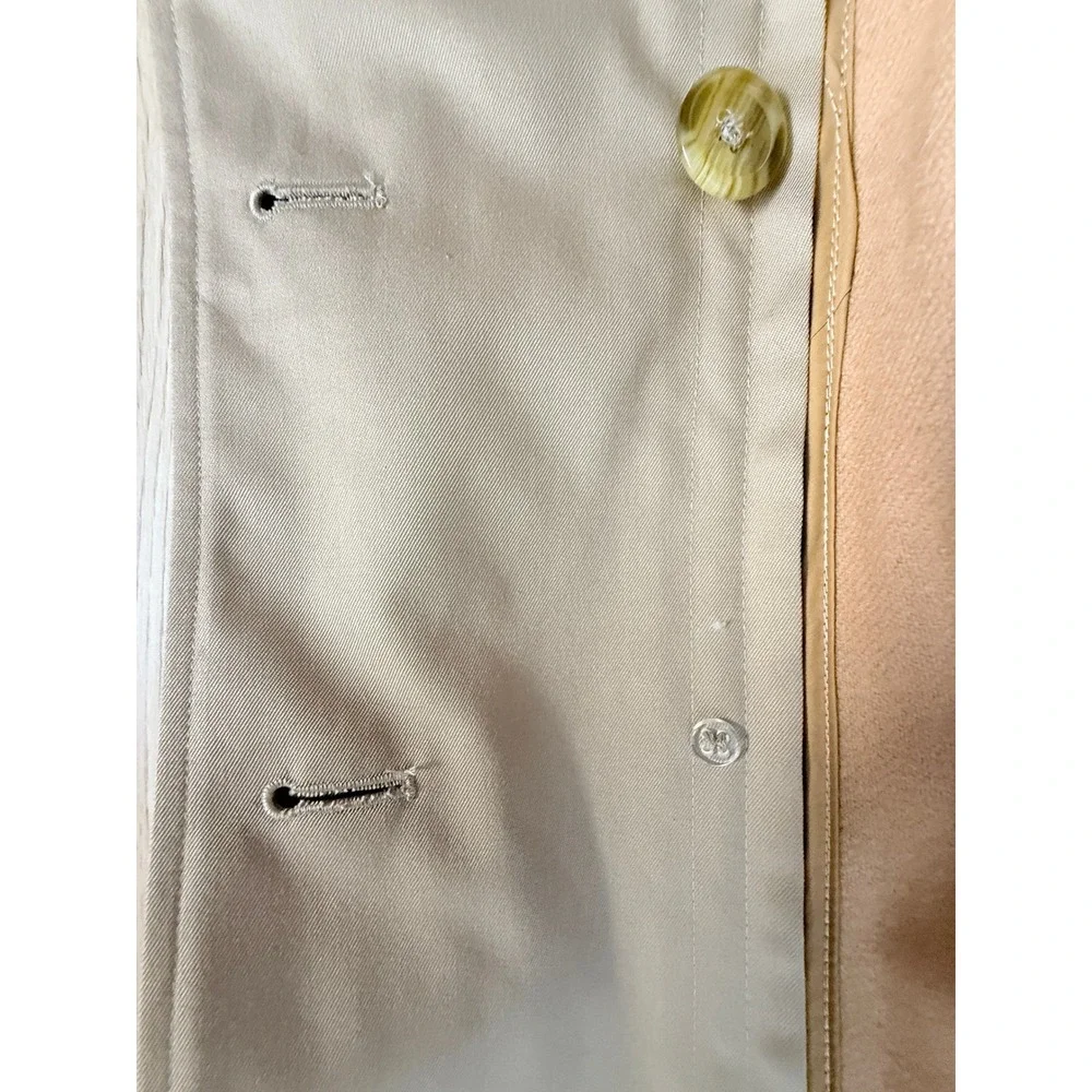 Burberrys' of London New 1996 Victoria Trench Coat Tan Belted 10 Long Warmer CBK - Picture 11 of 16